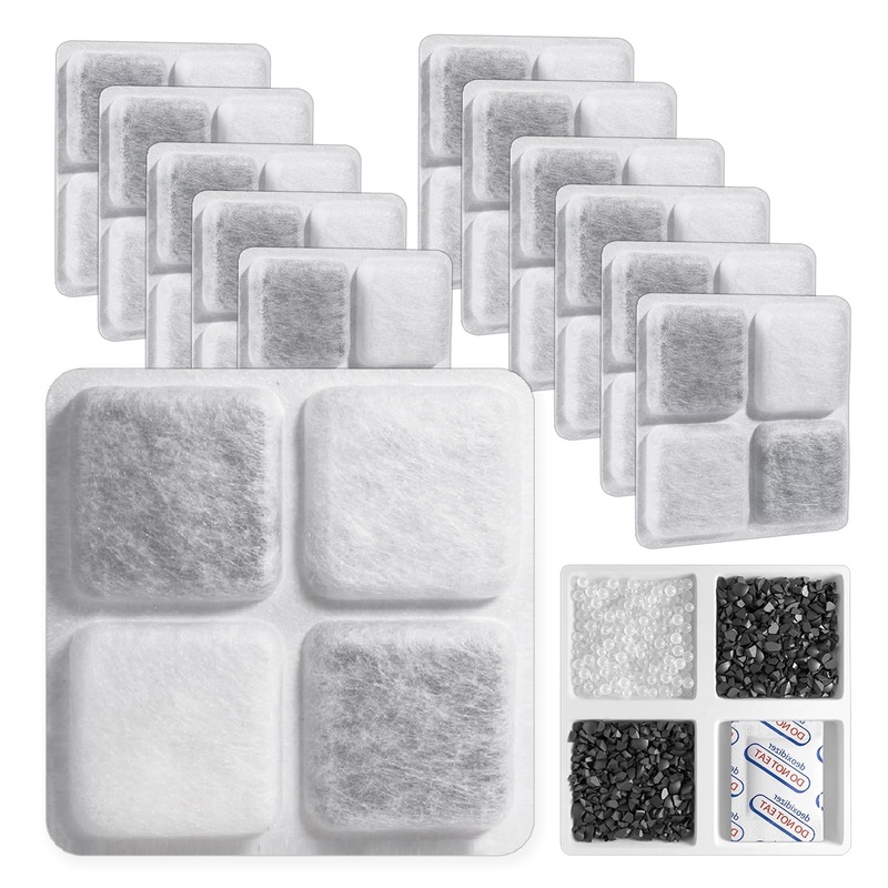 Pet Food Desiccant Bag, 12 Pack, Compatible with Petlibro Automatic Cat Feeder, Silica Gel, Deoxidizer, Activated Carbon, Keeps Pet Food Dry and Fresh