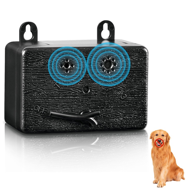 Anti Barking Device for Dogs: Automatic Anti-Bark Device Ultrasonic Multi-functional Waterproof Canine Anti-Barker with 3 Range Train Modes for Large, Medium and Small Dogs(Black)
