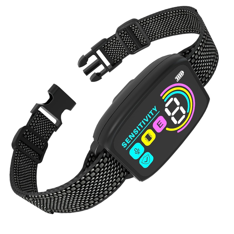 Bark Collar,Automatic Bark Training Collar with 3 Modes Shock/Vibration/Sound,Smart Anti Bark Collar with 8 Adjustable Sensitivity and Intensity,Rechargeable for Large Small Dogs,Black Black