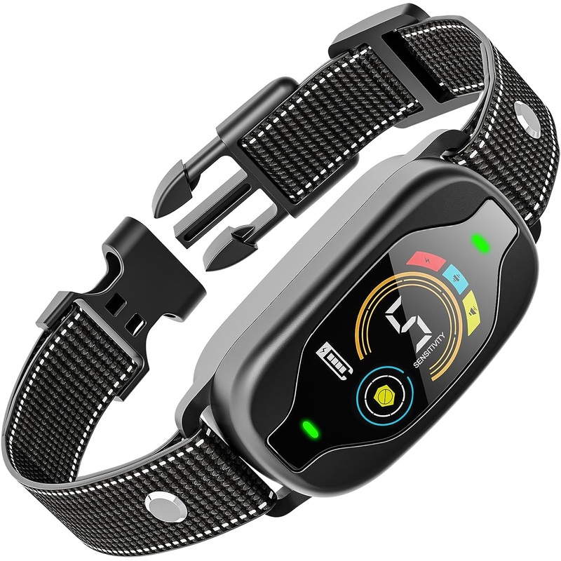 Bark Collar Dog,Smart Collar for Dog Training,Collar with 5 Adjustable Sensitivity Beep Vibration Shock,Dog Bark Collar for Large Medium Small Dogs