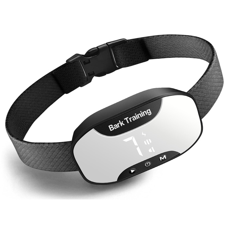Bark Collar for Dogs,Smart Dogs Anti Barking Collar Rechargeable,IP67 Waterproof Adjustable Sensitivity & Intensity Beep Vibration Dog Bark Collar Prefer for 5-150 Lbs Dogs,Large/Medium/Small Dogs
