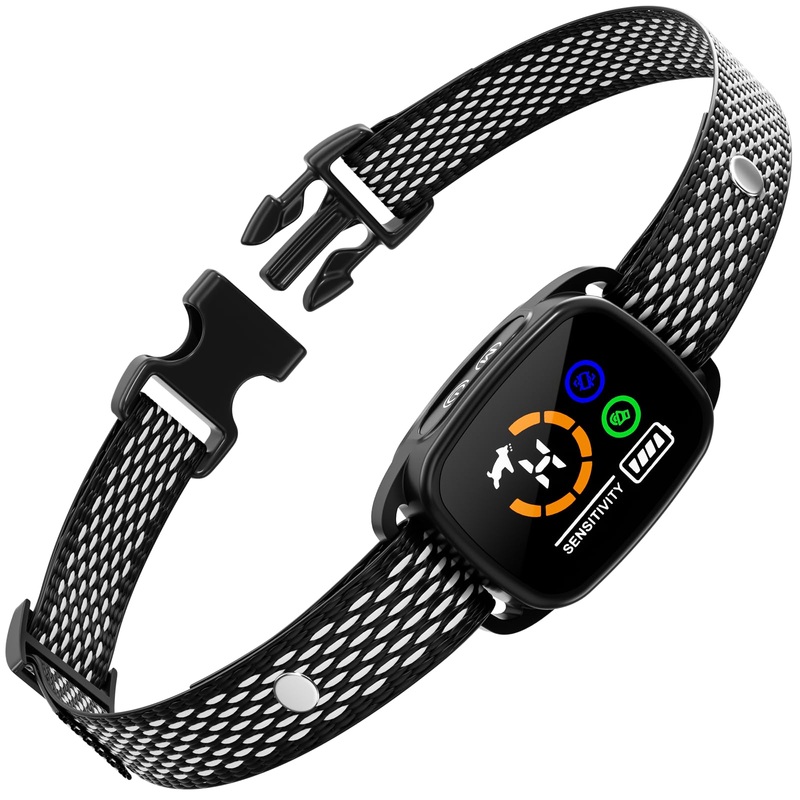 Bark Collar for Small Dogs, No Shock Small Dog Bark Collar, Rechargeable Shockless Smart Anti Barking Collar with 6 Adjustable Sensitivity Beep Vibration for Small Dogs