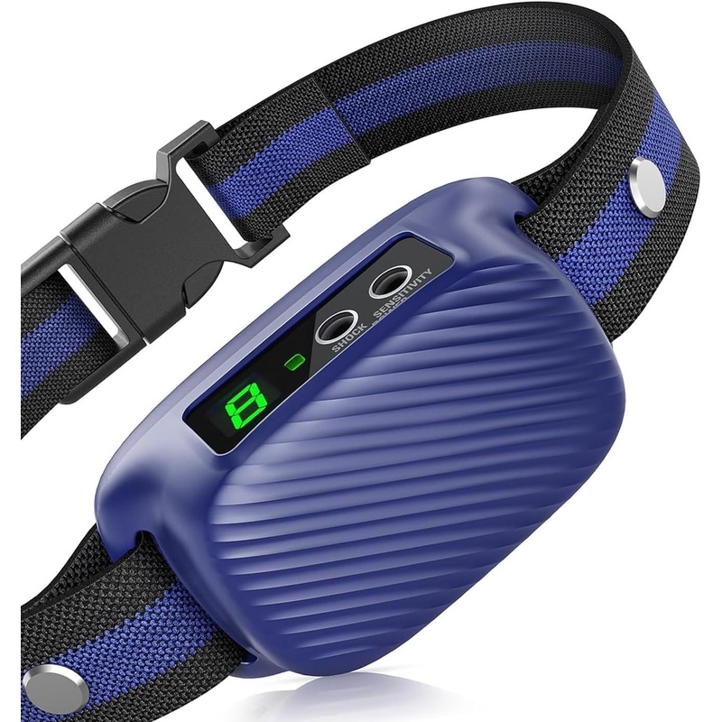 Dog Bark Collar, Automatic Barking Collar with Beep Vibration Shock,Rechargeable Anti Bark Collar with Adjustable 8 Sensitivity,Smart Bark Training Collars for Large Medium Dogs
