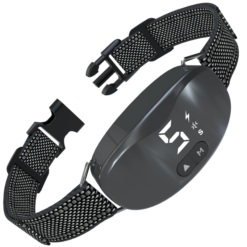 Dog Bark Collar,GLEADING Automatic Anti Barking Collar with 8 Sensitivity,Effective 3 Training Modes Vibration/Shock/Beep,Smart Bark Collar for Large Medium Dogs,Waterproof and Rechargeable,Black Black