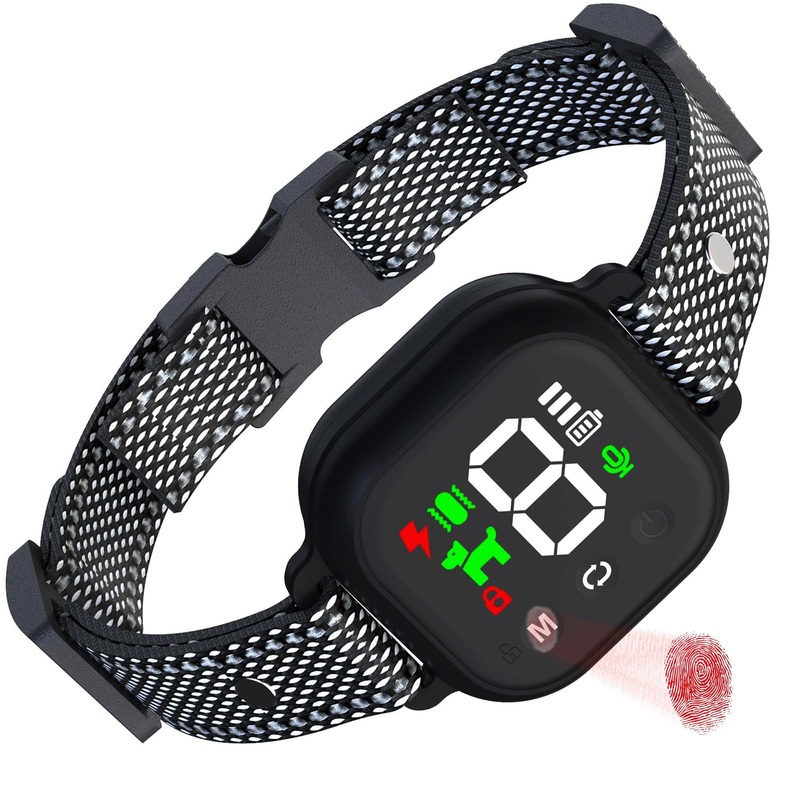 Dog Bark Collar with 3 Modes Sound/Vibration/Shock,IP67 Waterproof Rechargeable Automatic Anti Barking Collar with 8 Adjustable Sensitivity and Intensity for Small Medium Large Dogs C-1