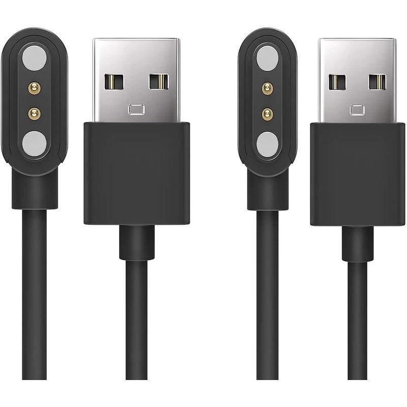 E ECSEM 2Pcs Replacement Charger Intended for NQQHNN Dog Bark Collar, Wireless Charger Magnetic USB Charging Cable Cord for NQQHNN Bark Collar Accessories,Black