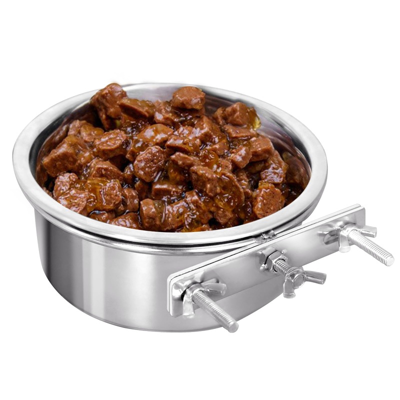 Kennel Water Bowl, No Spill Hanging Cage Crate Bowl for Cat, Small Dog Feeder -2 Cups / 1 Pint (Set of 1)
