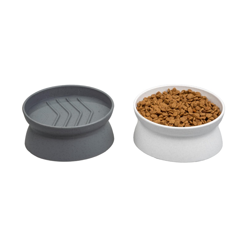 Kitty City Raised Cat Food Bowl Collection/Stress Free Pet Feeder and Waterer and Slow Feed Bowls 2 Bowls/Small Slow Feed
