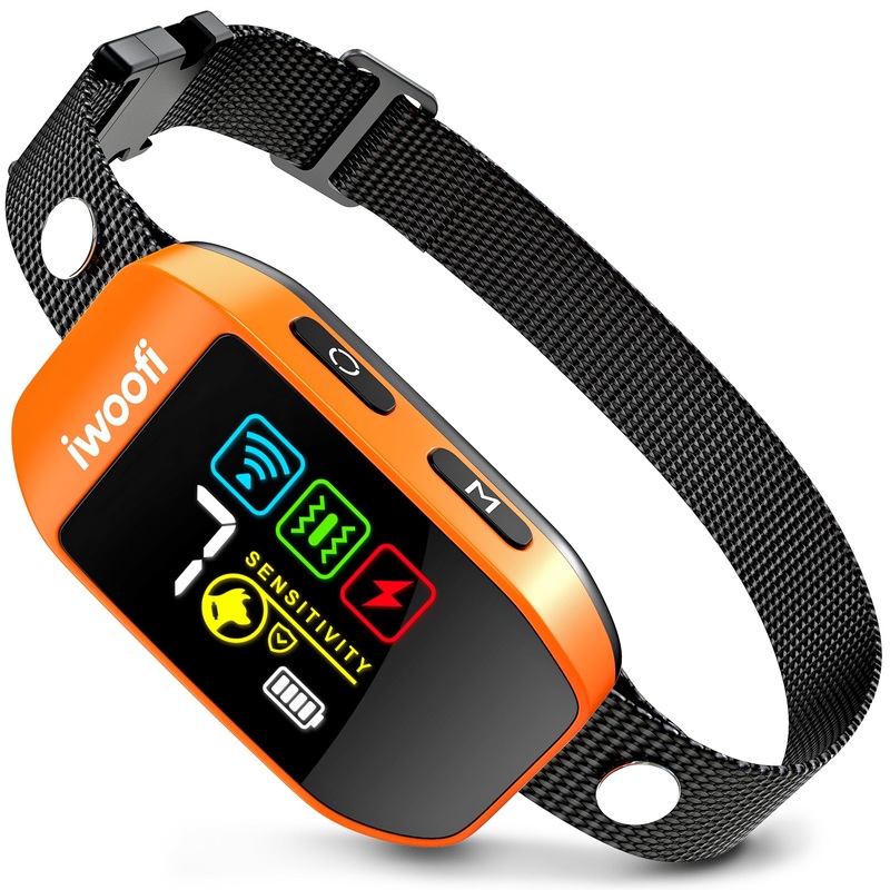 [New 2023] Dog Bark Collar -Smart Bark Collar for Small Medium Large Dog (5-120 LBS)-Professional Dog Training Tool-w/4 Shock Vibration Beep Modes- Rechargeable Anti Bark Device for Dogs (Orange)