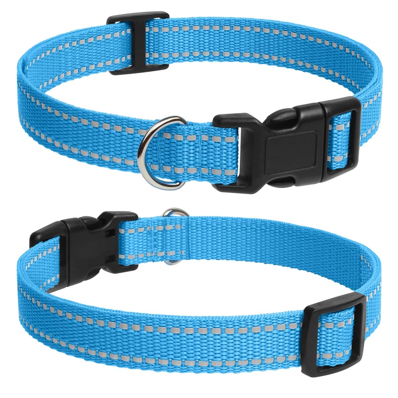 PaiPaitek Shock Collar Replacement Strap Compatible with Bousnic Delupet Garmin Patpet Dogtra Dog Care Slopehill Sportdog Brand Training Collar and Bark Collar – 2 Packs Reflective Blue