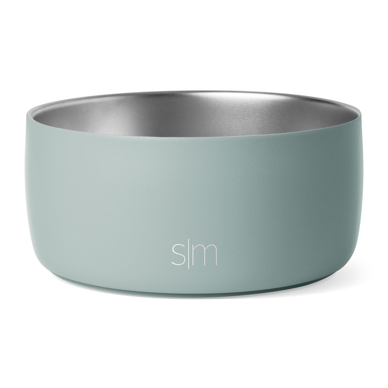 Simple Modern Stainless Steel Pet Water Bowl for Dogs & Cats | Insulated Stainless Steel Food Bowls for Dog Cat | No Tip No Slip BPA Free | Bentley Collection | Medium (4 Cups) | Sea Glass Sage -Sea Glass Sage 4 Cups