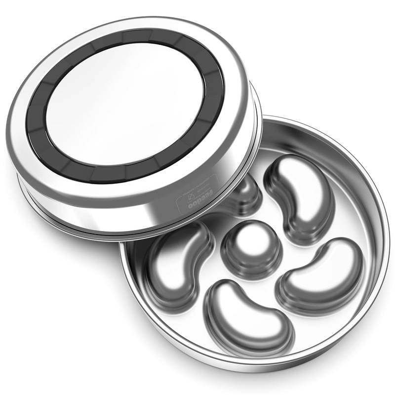 Slow Feeder Dog Bowl, Double-Layer Food-Grade Stainless Steel, Heavy Duty with Non-Slip Rubber Base, 2Cups Capacity for Small and Medium Dogs to Slow Down Eating