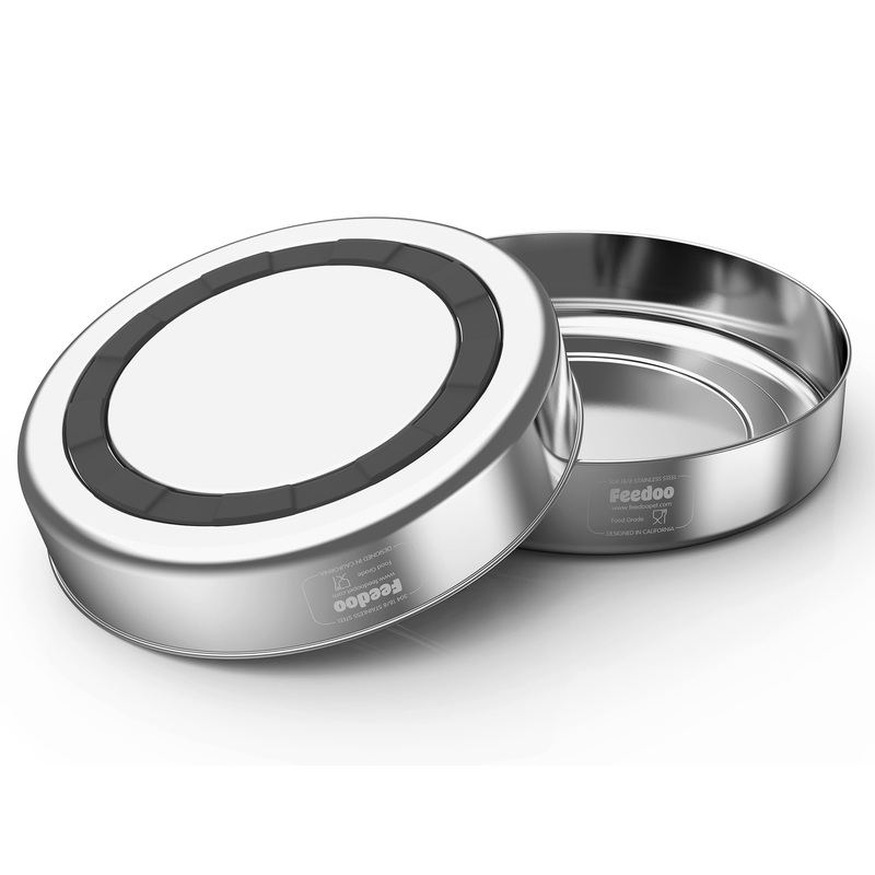 Stainless Steel Dog Bowl, Non-Slip Dog Bowl with Rubber Base, Shallow Wide Rim Design, Tip-Resistant and Rust-Resistant, Heavy Duty Pet Bowl, Holds 5cups(42oz)