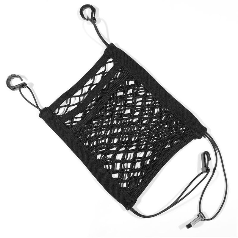 Three-Layer Design Dog Car Net Barrier Pet Barrier with Auto Safety Mesh Organizer Baby Stretchable Storage Bag Universal for Cars, SUV, Car Divider for Driving Safely with Children & Pets