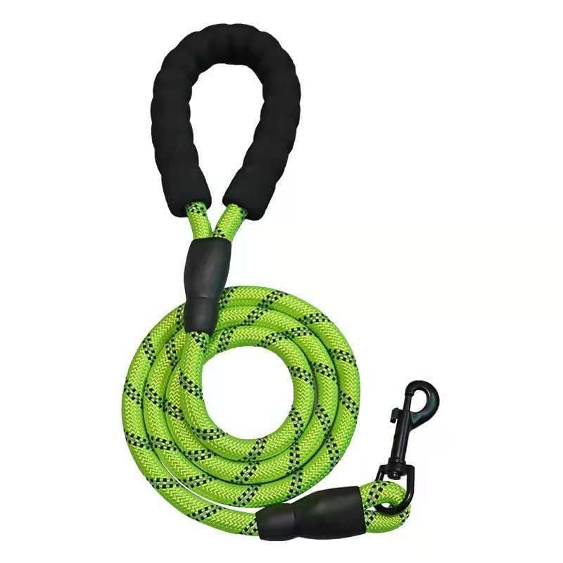 5FT-Dog Leash with Comfortable Padded Handle Reflective Pet Leash Green