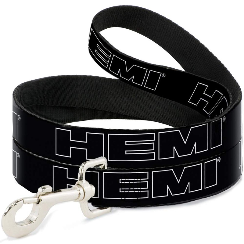 Buckle-Down Pet Leash – HEMI Bold Outline Black/White – 4 Feet Long – 1.5″ Wide