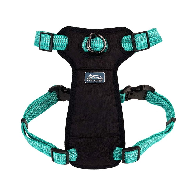 Coastal – K-9 Explorer – Brights Reflective Front-Connect Harness, Ocean, 1″ x 26″-38″ 1″ x 26″-38″ (Pack of 1)