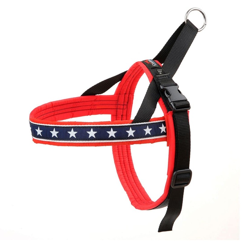ComfortFlex Sport Harness – American Made No Pull Dog Harness for Small, Medium, Large Dogs – Padded, Reflective No Rub Harness for Walking & Running – Medium/Large, The Patriot