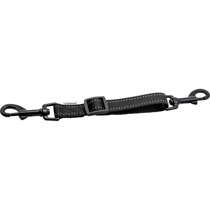 Hs Herm. Sprenger Prong Collar Safety Clip (Black) with Reflective Stripes 6″-8″ – Pack of 1 Dog Leash Safety Strap – Enhanced Durability for Secure Leash Connection – Ideal for Safe Walk and Training