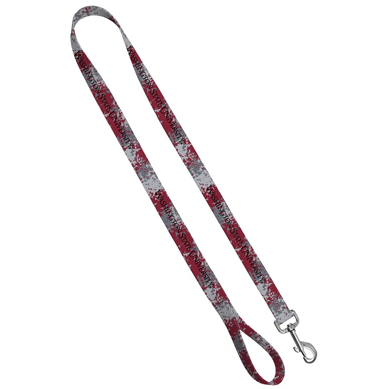 Leash 1″ x 6′, Washington State – Red/Grey Digi 1 inch by 6 feet