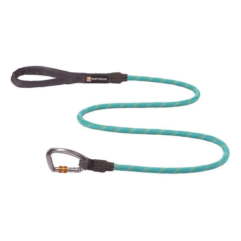 Ruffwear, Knot-a-Leash Dog Leash, Reflective Rope Lead with Carabiner, Aurora Teal, Large
