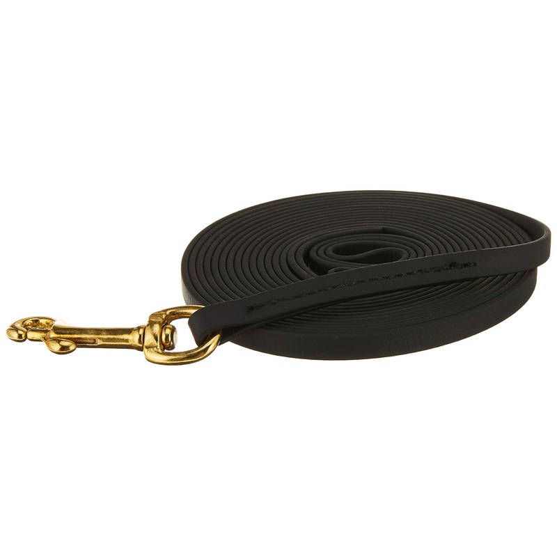 Signature k-9 Biothane Long Line, 15-Feet x 3/8-Inch, Black