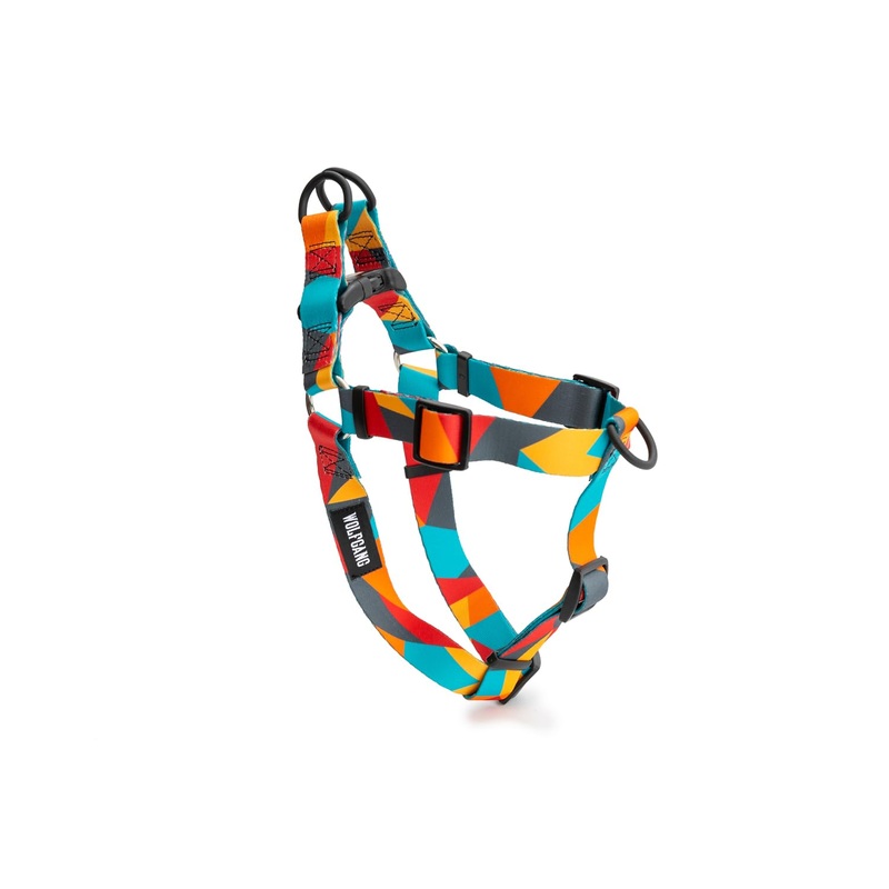 Wolfgang Premium No-Pull Dog Harness for Small Medium Large Dogs, Made in USA, ShatterShapes Print, Large (1 Inch x 20-30 Inch) Large (1 Inch x 20-30 Inch)