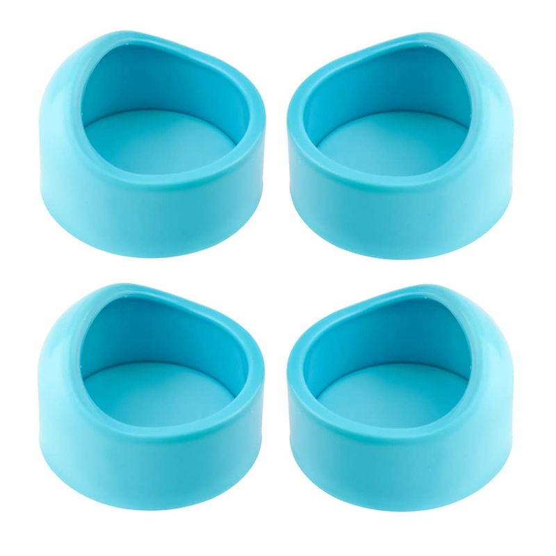 4Pack Hamster Food Bowl Hamster Food Dish and Water Bowl Small Animal Feeding Bowl Water Dish Feeder for Hamster Guinea Pig Rodent Rat Chinchilla (Blue) blue