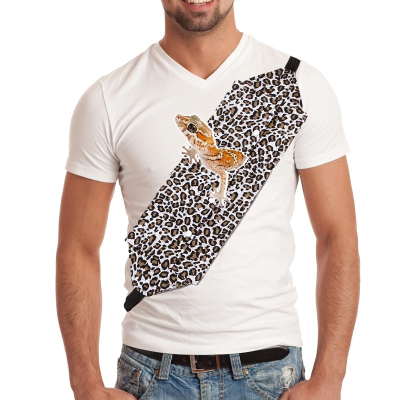 Bearded Dragon Carrier Reptile Carrier Adjustable Lizards Sling Carrier,for Outdoor Travel Small Pet Animal Bag Safe Breathable Prevent Falling(Leopard) leopard