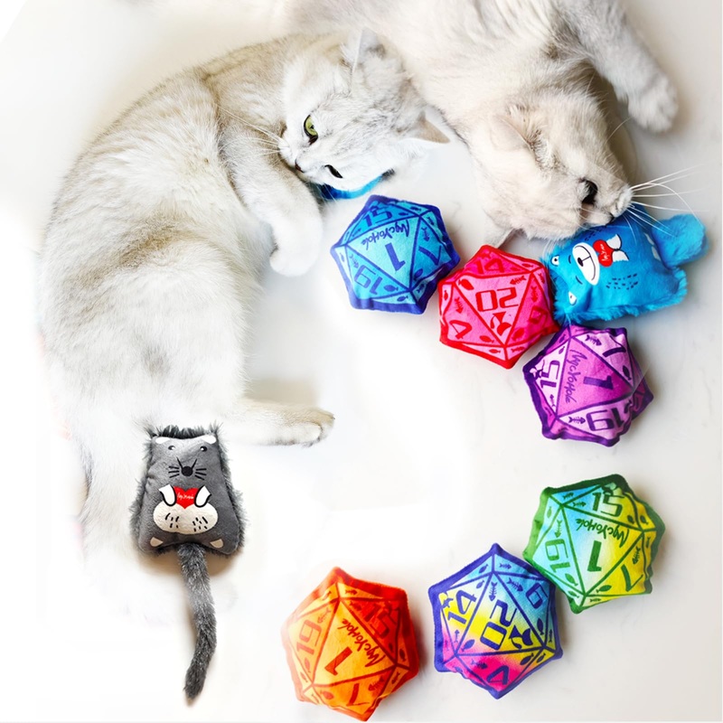 Cat Toys Catnip Toys Soft Plush Mouse Catmint Interactive Cat Kicker Toys with Crinkle Sound for Indoor Kitten Cats (8Mixed Colors) 8Mixed Colors