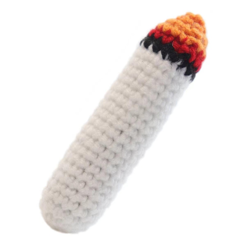 Catnip Toy for Cats Handmade Crocheted Cartoon Joint Cat Kicker Toy Teething Chew