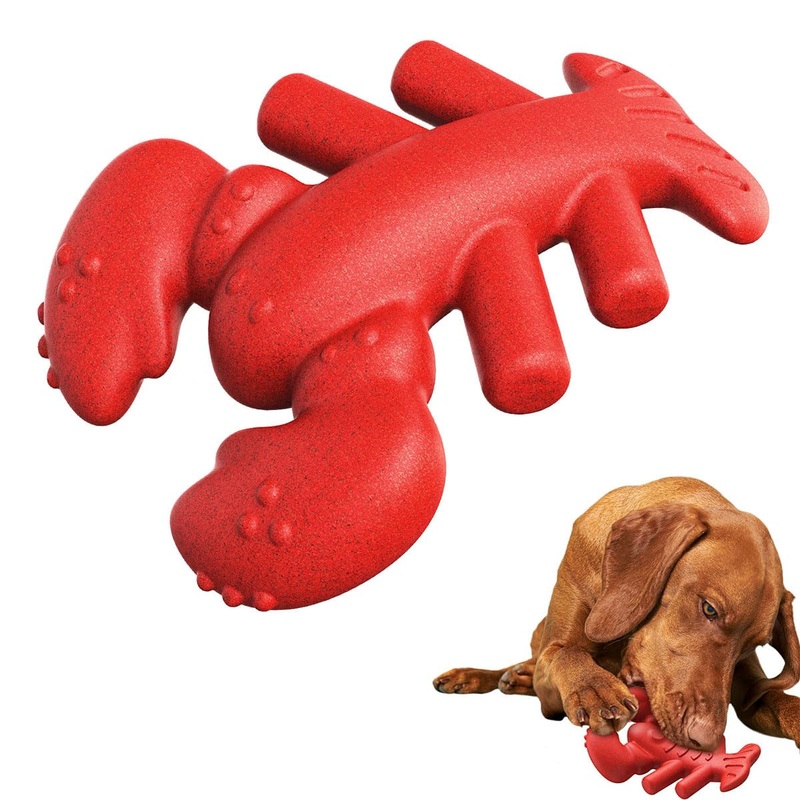 Dog Chew Toys, Interactive Lobster Dog Toy for Aggressive Chewers, Enduring Indestructible Dog Toy for Medium/Large Dogs to Get Healthier Mouth and Teeth, Great Gift for Pet Red