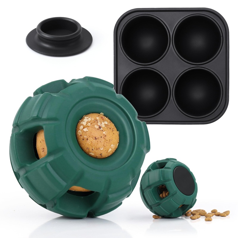 Dog Toy, Treat Dispensing Dog Toys, Dog Enrichment Toys to Keep Them Busy, Interactive Dog Toys Mentally Stimulating, Dog Puzzle Toy, Suitable for 20-70 lbs over 4 Month Dogs Forest Green