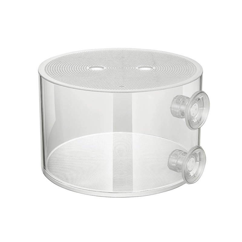 Fish Breeding Box, Fish Cultivating Container Acrylic Fish Isolator with Suction Cups, Aquarium Clown Fish and Guppy Fish Trained Acrylic Incubator (Medium)