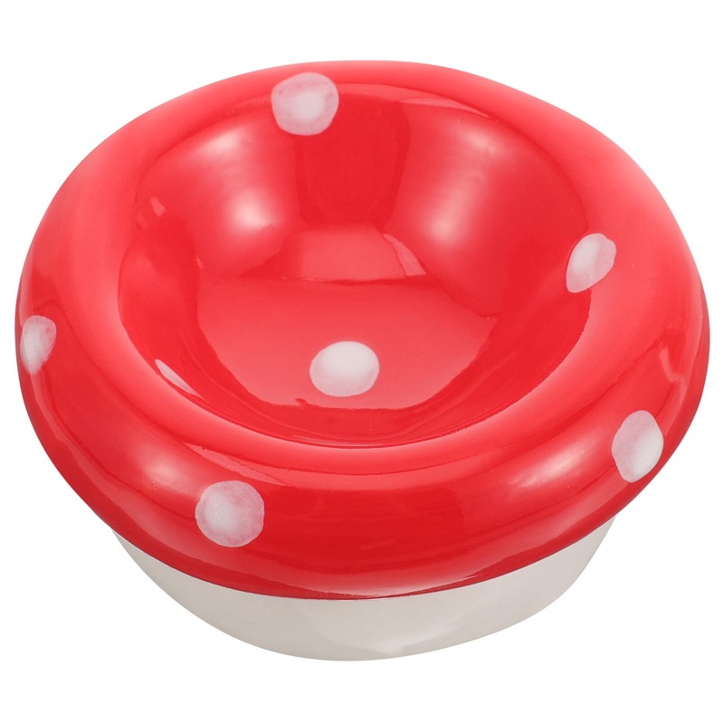 POPETPOP Hamster Mushroom Bowl – Ceramic Hamster Food Bowl Gerbil Water Feeding Dish Small Animal Bowl Container for Guinea Pigs Gerbil Mouse Rat Chinchilla