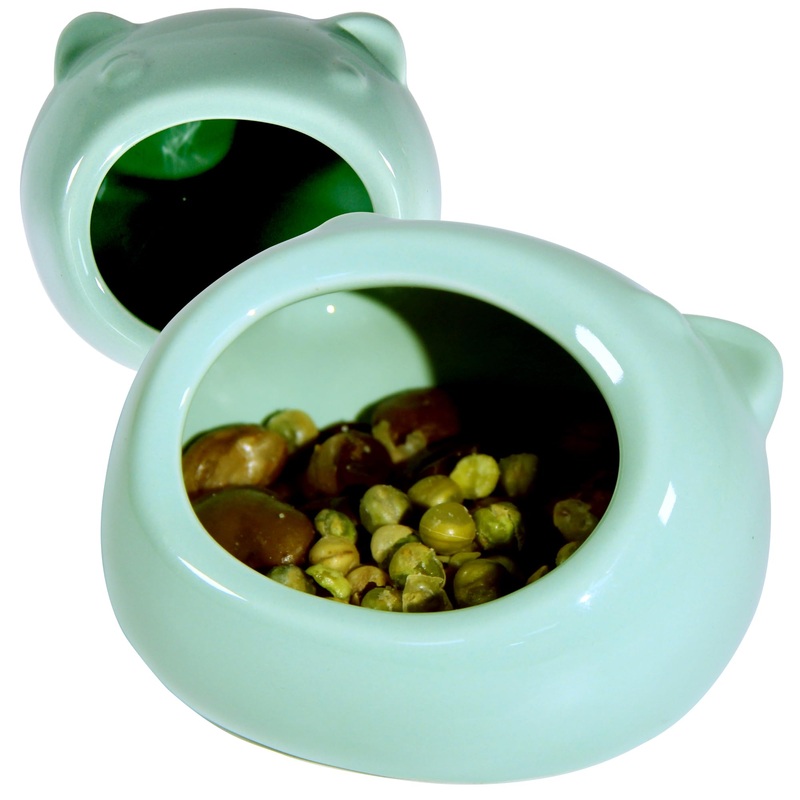 Small Animals Feeding Bowl Ceramic Hamster Bowl Food Water Tray preventing Spilling, Food Splashing and Chewing Feeding Tray for Gerbils Chinchillas Mice Ferrets HedgehogsCyan Cyan