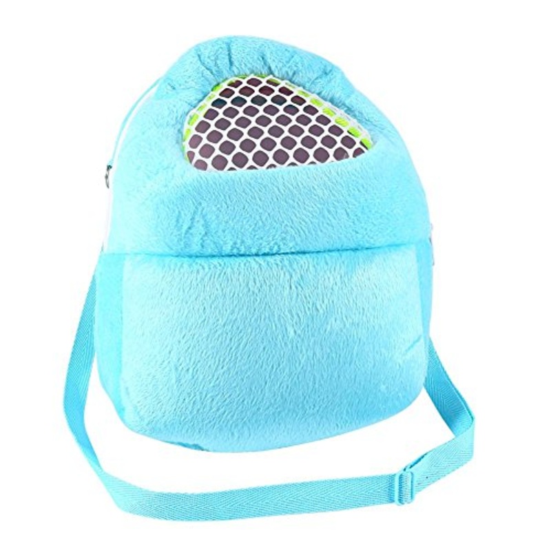 Tbest Hedgehog Pet Carrier Bag, Hedgehog Hamster Rat Pet Sling Carrier Backpack Hedgehog Chinchilla Ferret Slee Outdoor Traveling Bag Handbags Backpack (Blue) Guinea Pig Clothes ferret accessories fe Blue