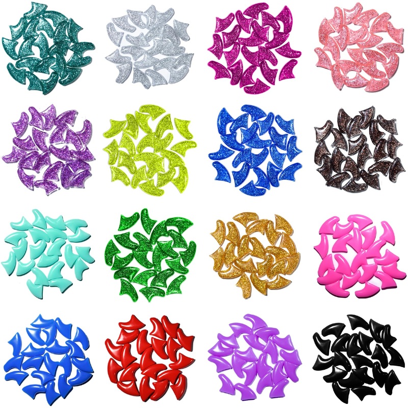 15 Colors | 150 pcs Cat Nail Caps | Cat Claw Covers Tips with Adhesives and Applicators (S) S