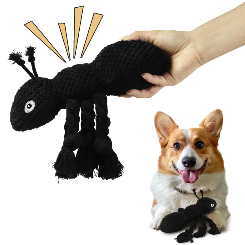 ant Plush Dog Toys Which Puppy Stuffing and Ant ScreamBoring Interactive for Separation Anxiety Suitable for Small and Medium Dogs to Chew and Play (Ant)