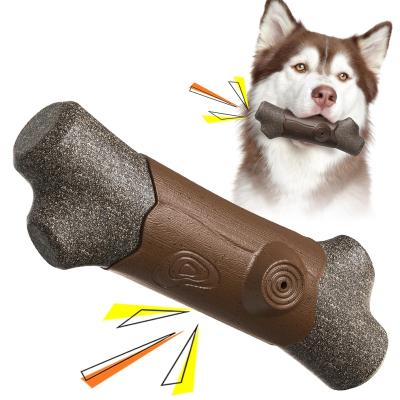 Dog Chew Toy for Aggressive Chewers Tough and Long-Lasting Toy for Large/Medium Dogs – Ideal Chew Toy Great for Teeth Cleaning and Playtime (brown) brown