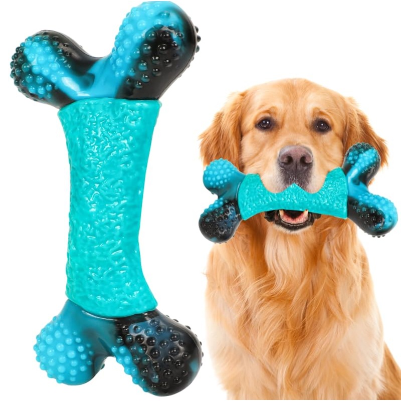 Dog Toys for Aggressive Chewers Indestructible Dog Toys Durable Dog Chew Toys for Large/Medium Breed, Real Bacon Flavored Best Dog Toys to Keep Them Busy Milk