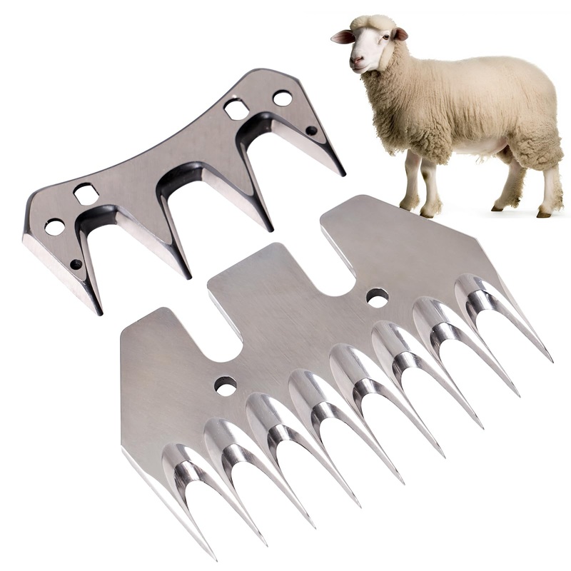 Sheep Shears Blades And Combs Shear Blades Replacement Goat Clipper Blades for Sheep Shears Electric Clipper 9-Tooth Straight