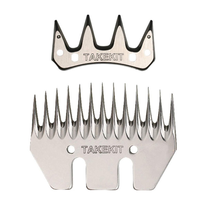 Sheep Shears Wool Clippers Universal Replacement Blades, Shearing Comb and Cutter Blade Set, Stainless Steel Straight 13-Teeth