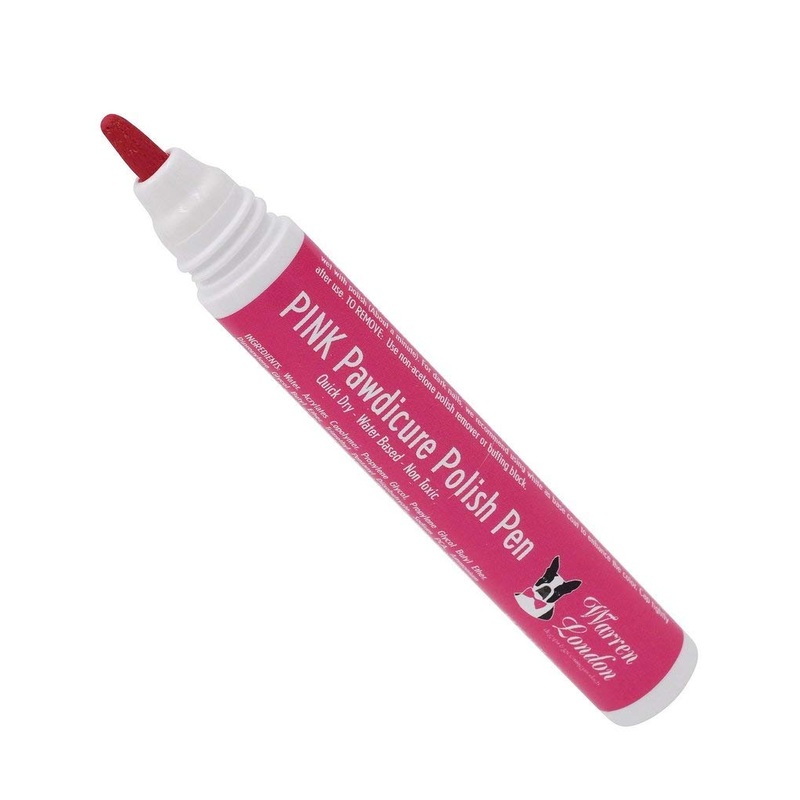 Warren London Pawdicure Dog Nail Polish Pens | Made in USA | Quick Dry, Low Odor, Non-Toxic Dog Accessories | Ideal for Dog Birthday, Dog Costume | Dries in Under 1 Minute | 13 Colors | Pink