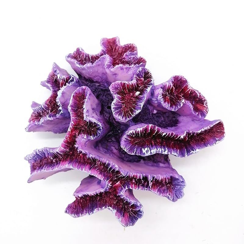 Coral Decor,Fake Coral,Crushed Coral for Freshwater Aquarium,Fake Coral Reef Decor,Aquarium Decorations Purple