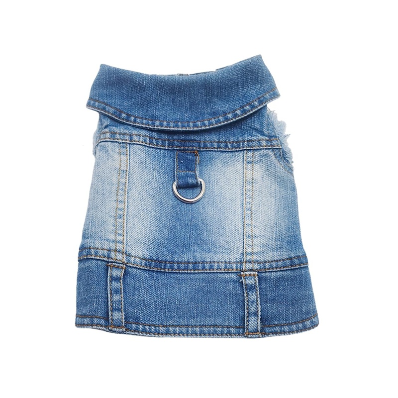 Dog Jean Jacket Denim Coat for Small Medium Girl Boy Dogs Vintage Lapel Vests Good Ductility clothes Chihuahua Yorkie Teacup OutfitsBlue,XX-Large XX-Large Blue