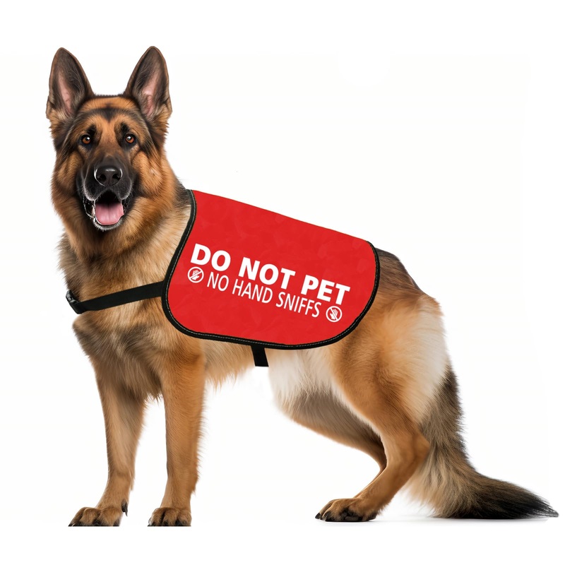 JXGZSO Nervous Anxious Dog Slogan Warning Vest Do Not Pet No Hand Sniffs Dog Jacket Vest (No hand sniffs L) No hand sniffs L
