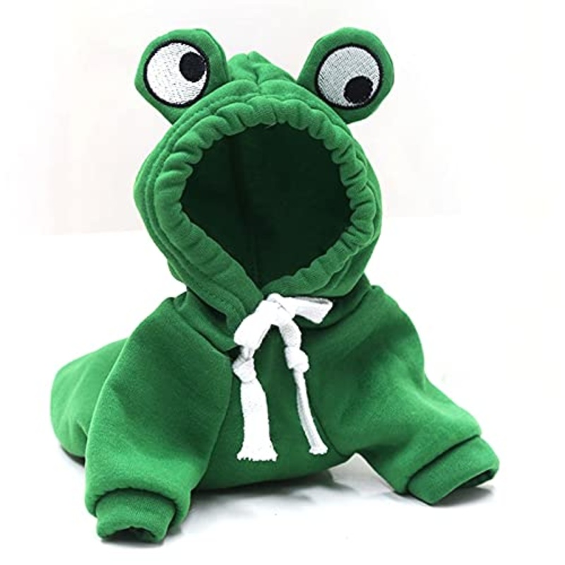 Warm Dog Winter Clothes Cute Fruit Dog Coat Hoodies Fleece Pet Dogs Costume Jacket for French Bulldog Chihuahua Ropa para Perro(Green,XS) Green XS