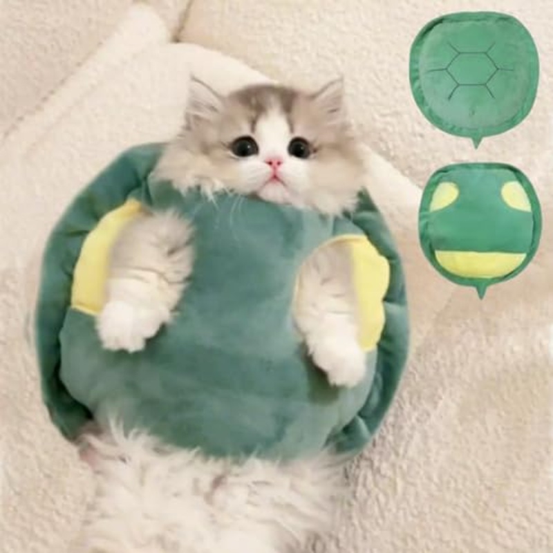 Cute Cat Costumes Turtle Shell Kawaii Kitten Clothes Dog Puppy Vest Pet Apparel (Medium,Turtle Shell) Medium