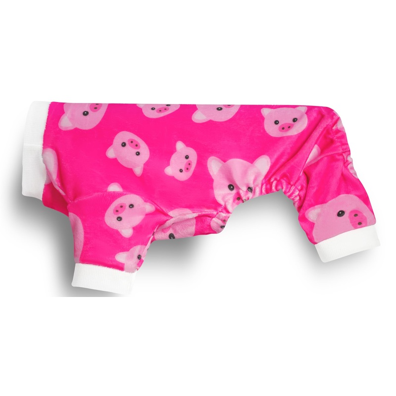 Dog Pajamas Onesie: Comfortable Four-Legged Apparel for Small, Medium, & Large Dogs, Polyester Material for Comfort, Wrinkle Resistance, Moisture Wicking, and Stretchiness Pink Pig L
